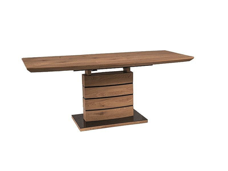 Signal Rozkladací jedálenský stôl dub LEONARDO 140 cm (180 cm) x 80 cm
